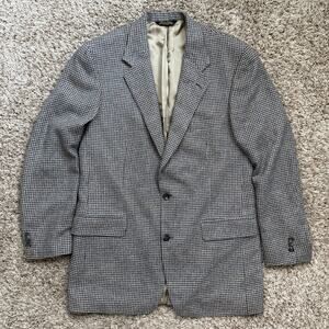 Vintage Brooks Brothers USA Houndstooth Wool Blazer Suit Jacket Men’s Size 42 L